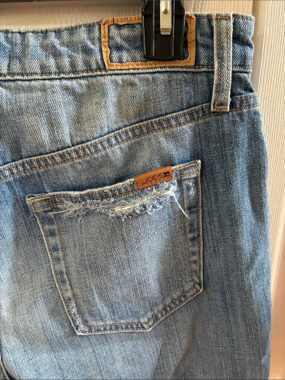 Joe's Jeans Light Blue Distressed Denim Shorts - Picture 4 of 11